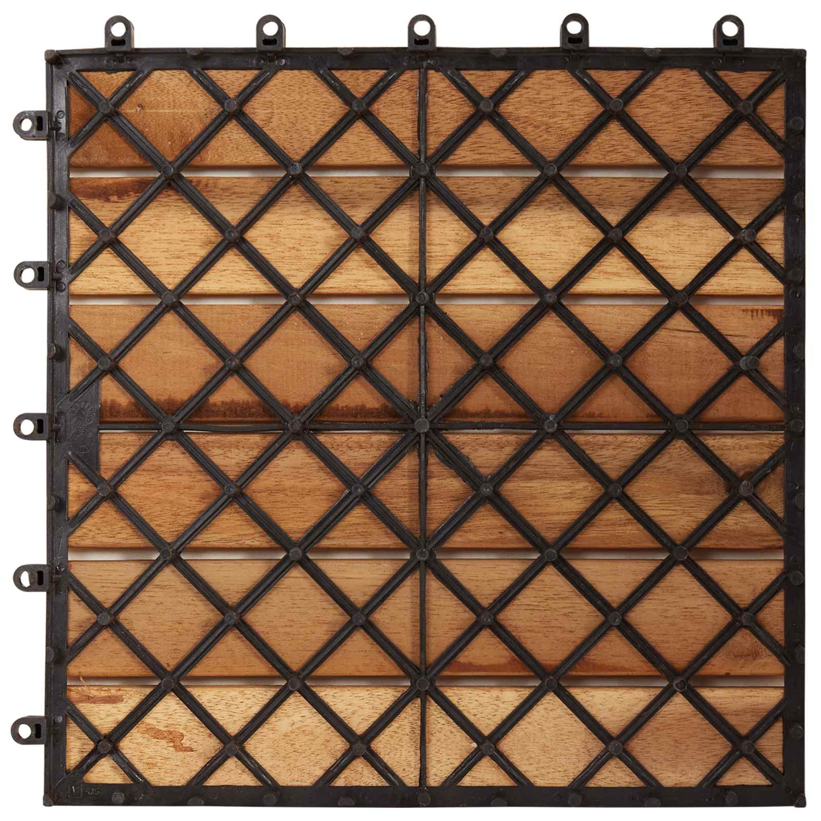 Piastrella per Decking 20 pcs Marrone 30 x 30 cm