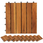 Piastrella per Decking 20 pcs Marrone 30 x 30 cm