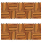Piastrella per Decking 20 pcs Marrone 30 x 30 cm