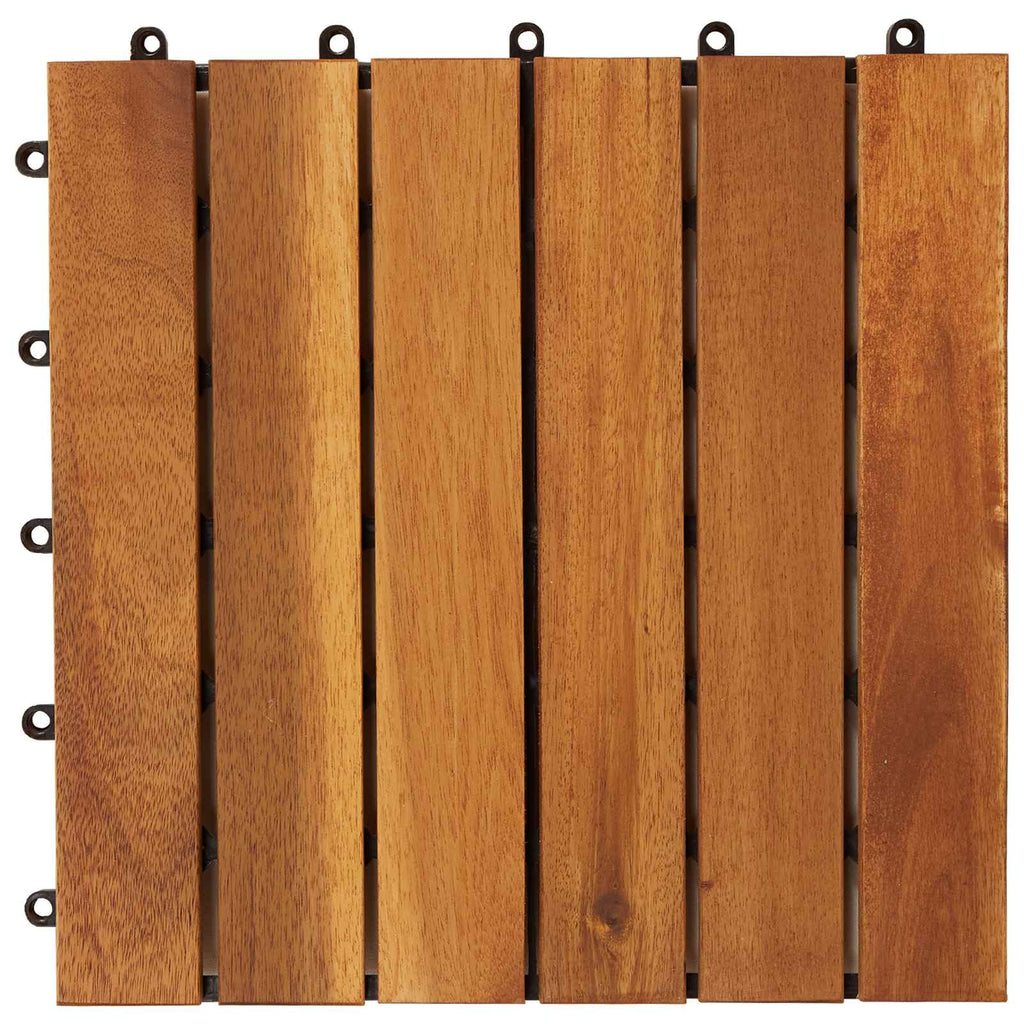 Piastrella per Decking 20 pcs Marrone 30 x 30 cm