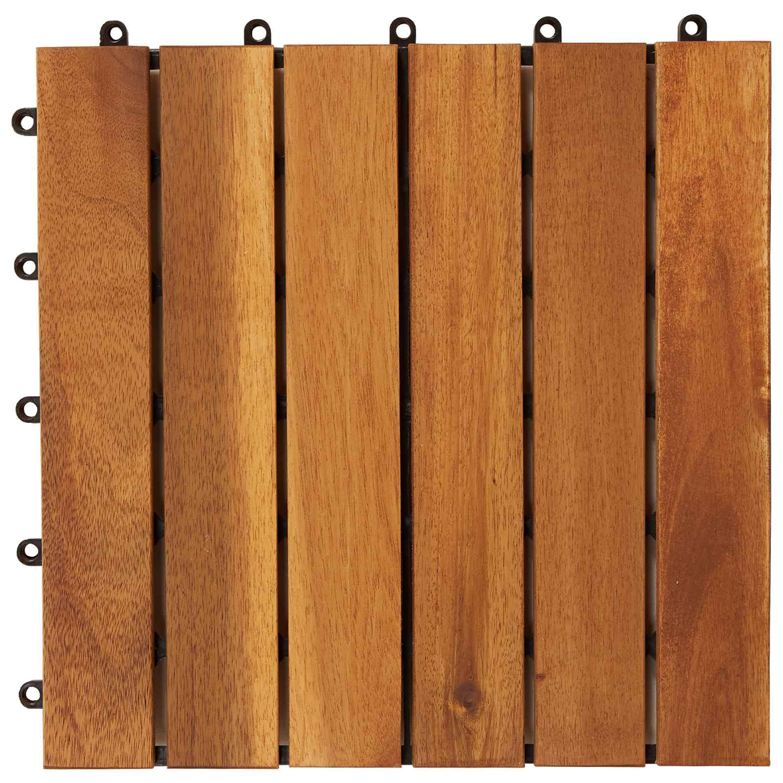Piastrella per Decking 30 pcs Marrone 30 x 30 cm