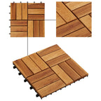 Piastrella per Decking 20 pcs Marrone 30 x 30 cm