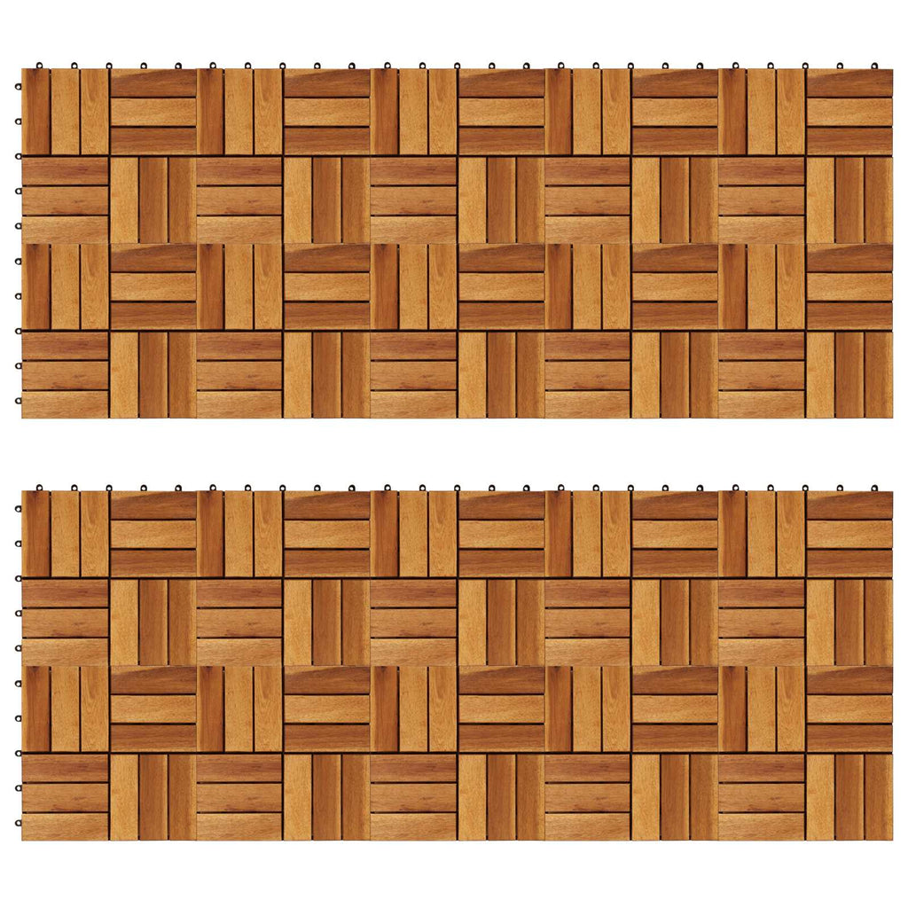 Piastrella per Decking 20 pcs Marrone 30 x 30 cm