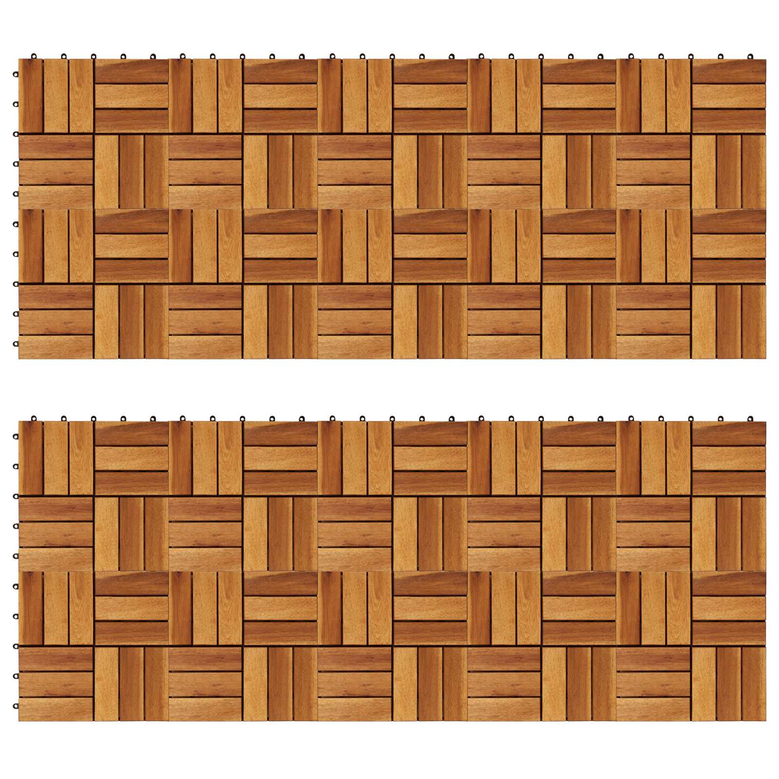 Piastrella per Decking 20 pcs Marrone 30 x 30 cm