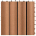 Piastrella per Decking 22 pcs Marrone 30 x 30 cm WPC