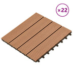 Piastrella per Decking 22 pcs Marrone 30 x 30 cm WPC