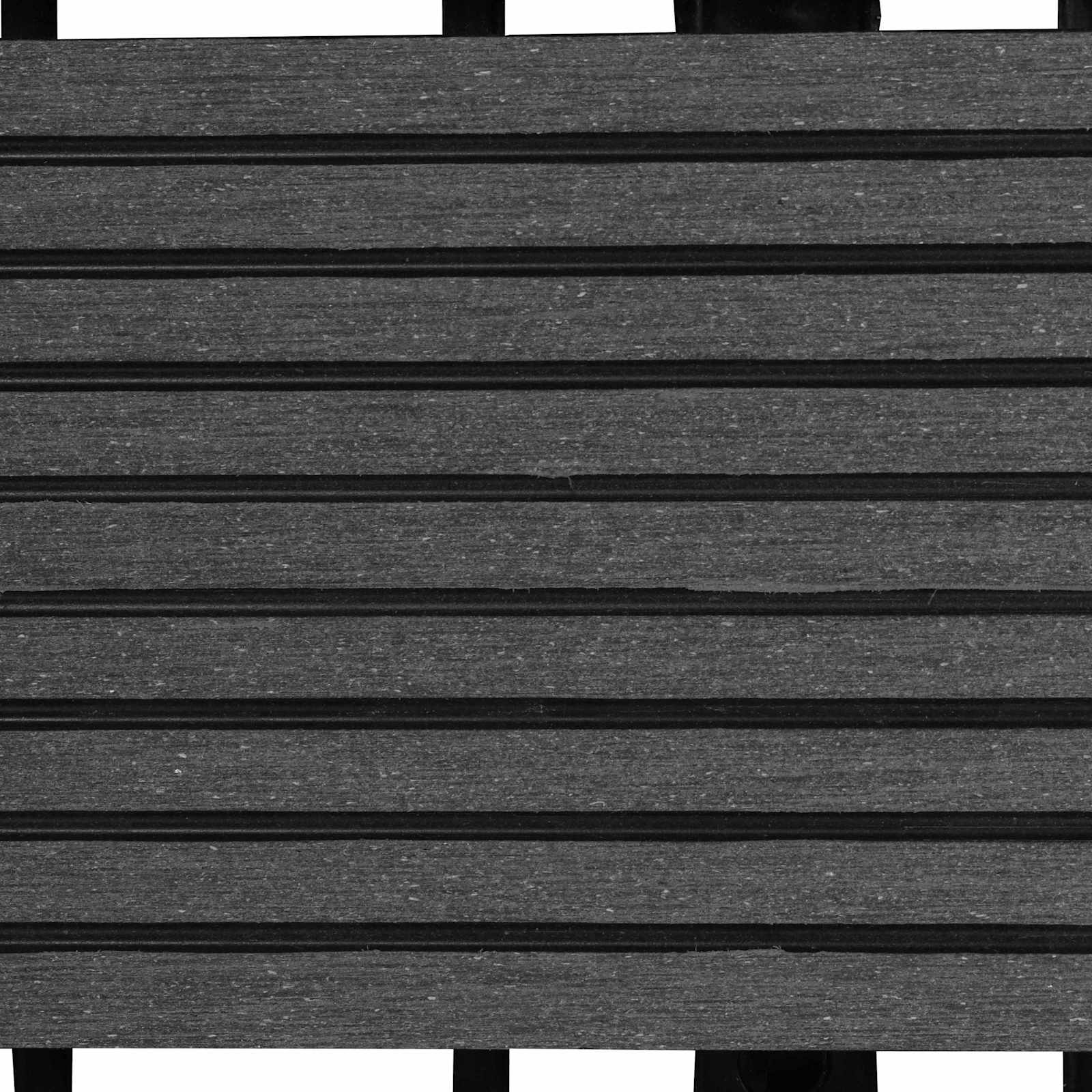 Piastrella per Decking 22 pcs Grigio 30 x 30 cm WPC