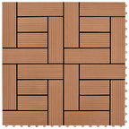 Piastrella per Decking 22 pcs Marrone 30 x 30 cm WPC