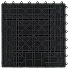 Piastrella per Decking 22 pcs Nero 30 x 30 cm WPC