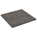 Piastrella per Decking 22 pcs Marrone Scuro 30 x 30 cm WPC