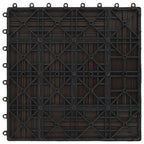 Piastrella per Decking 22 pcs Marrone Scuro 30 x 30 cm WPC