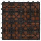 Piastrella per Decking 22 pcs Marrone 30 x 30 cm WPC