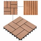 Piastrella per Decking 22 pcs Marrone 30 x 30 cm WPC