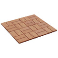 Piastrella per Decking 22 pcs Teak riciclato 30 x 30 cm WPC
