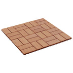Piastrella per Decking 22 pcs Teak riciclato 30 x 30 cm WPC