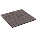 Piastrella per Decking 22 pcs Marrone Scuro 30 x 30 cm WPC