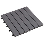 Piastrella per Decking 20 pcs Grigio 30 x 30 cm Legno di Acacia