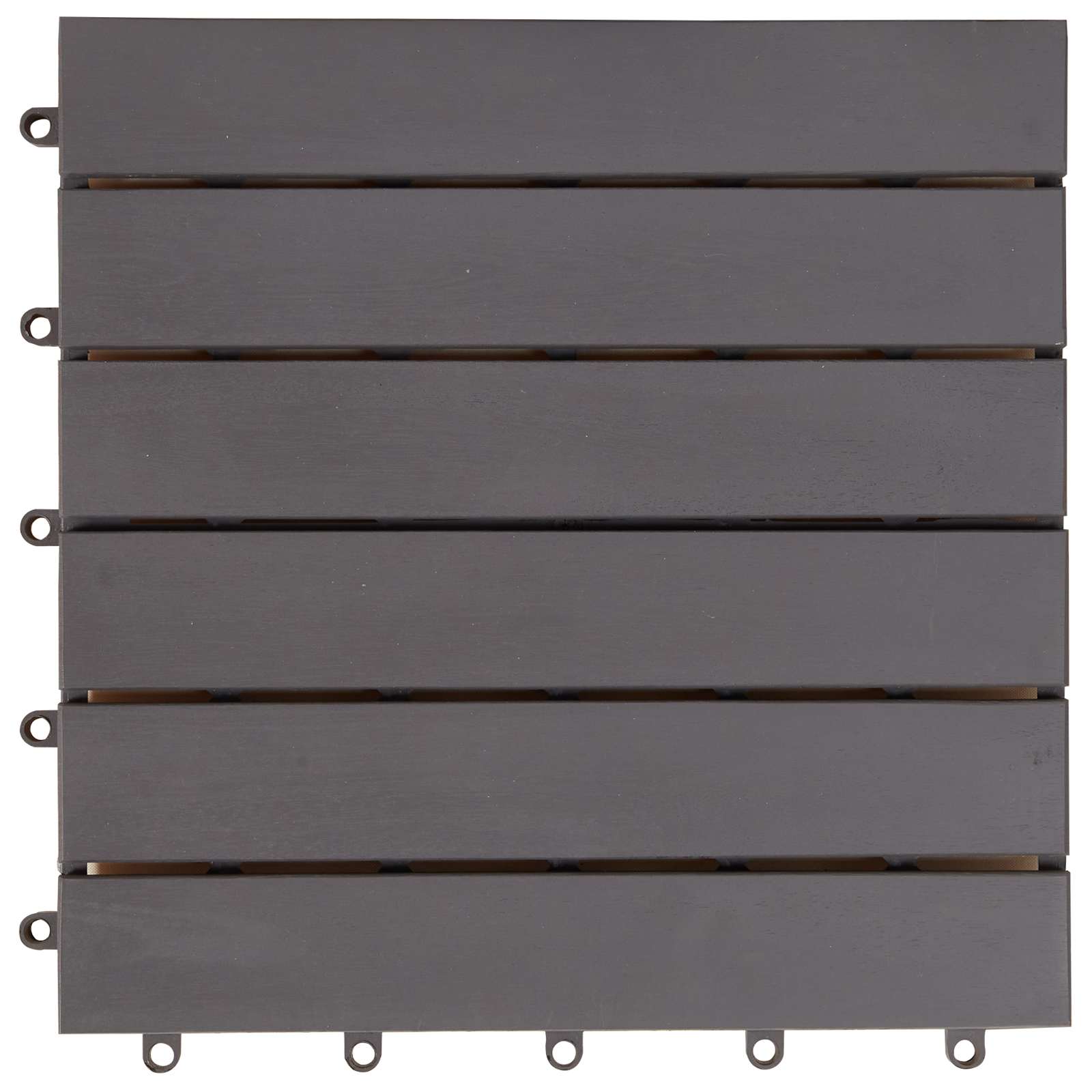 Piastrella per Decking 20 pcs Grigio 30 x 30 cm Legno di Acacia