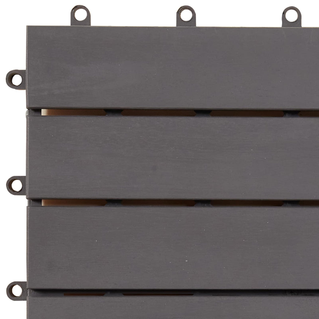 Piastrella per Decking 30 pcs Grigio 30 x 30 cm Legno di Acacia