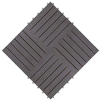 Piastrella per Decking 30 pcs Grigio 30 x 30 cm Legno di Acacia