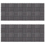 Piastrella per Decking 20 pcs Grigio 30 x 30 cm Legno di Acacia