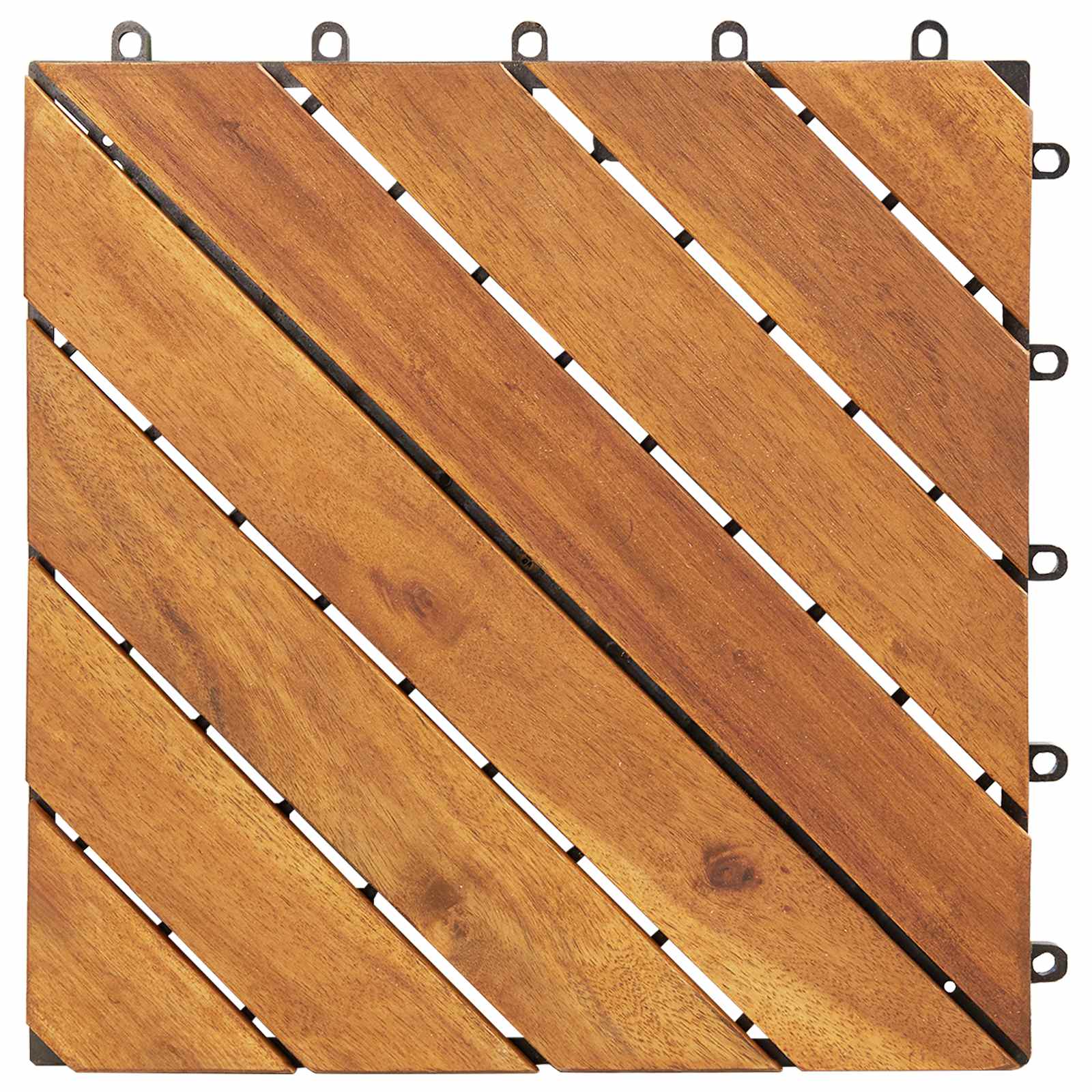 Piastrella per Decking 20 pcs Marrone 30 x 30 cm