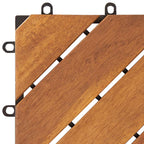 Piastrella per Decking 30 pcs Marrone 30 x 30 cm