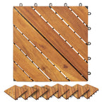 Piastrella per Decking 30 pcs Marrone 30 x 30 cm