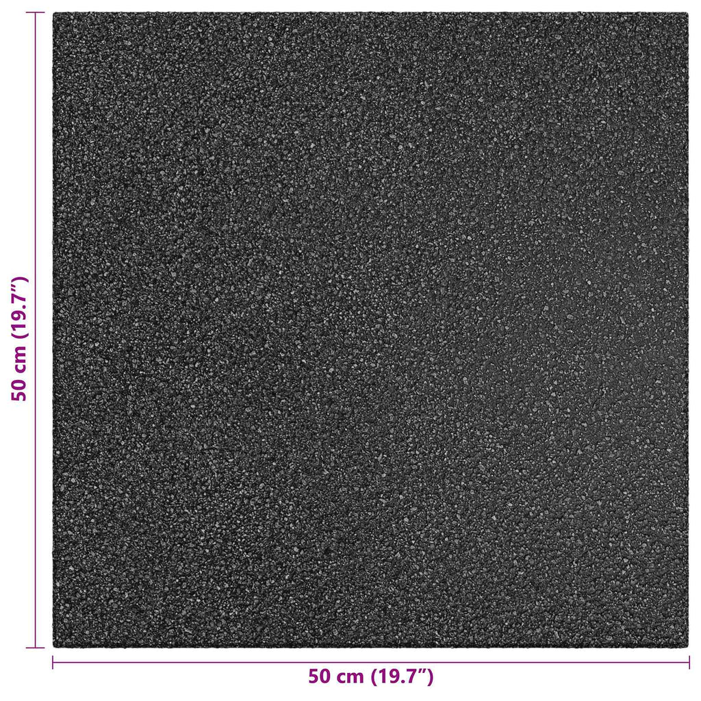 Piastrelle per Protezione dalle Cadute 6 pcs Nero 50 x 50 cm