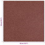 Piastrelle per Protezione dalle Cadute 6 pcs Rosso 50 x 50 cm