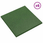 Piastrelle per Protezione dalle Cadute 6 pcs Verde 50 x 50 cm