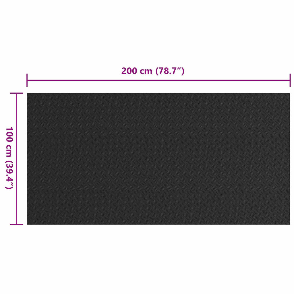 Tappeto per pavimento Nero 1 x 2 m Gomma