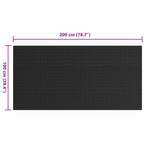 Tappeto per pavimento Nero 1 x 2 m Gomma
