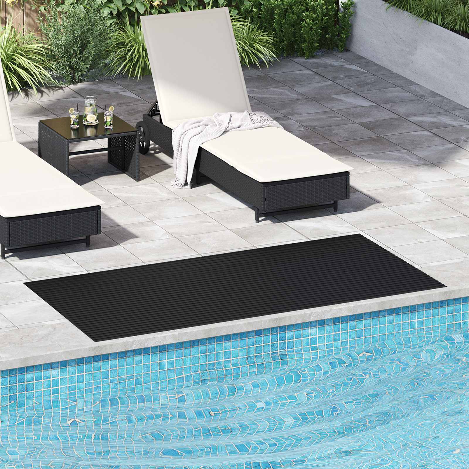 Tappeto per pavimento Nero 1 x 2 m Gomma