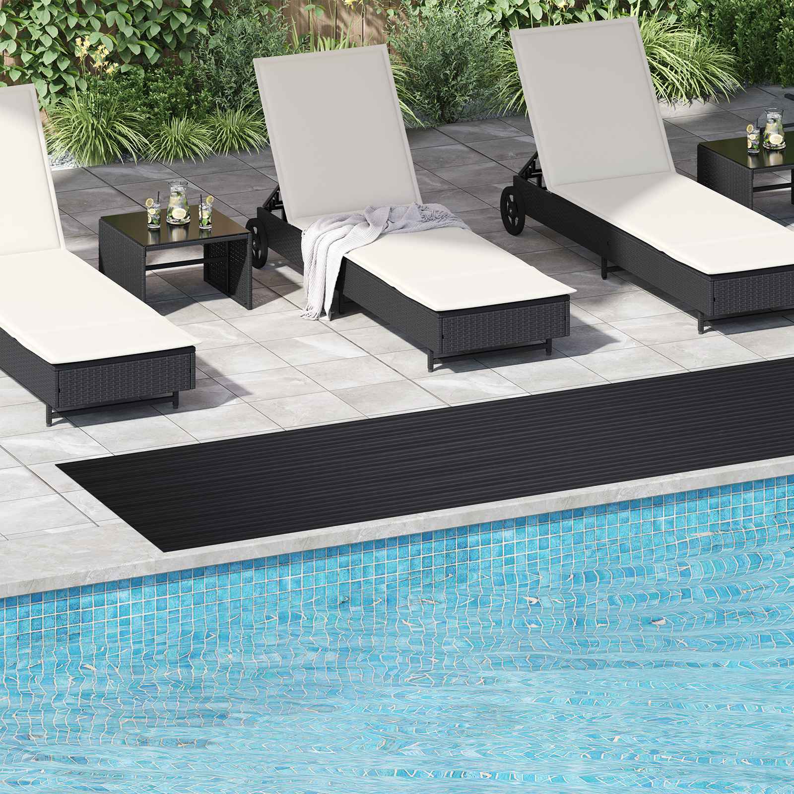 Tappeto per pavimento Nero 1 x 5 m Gomma