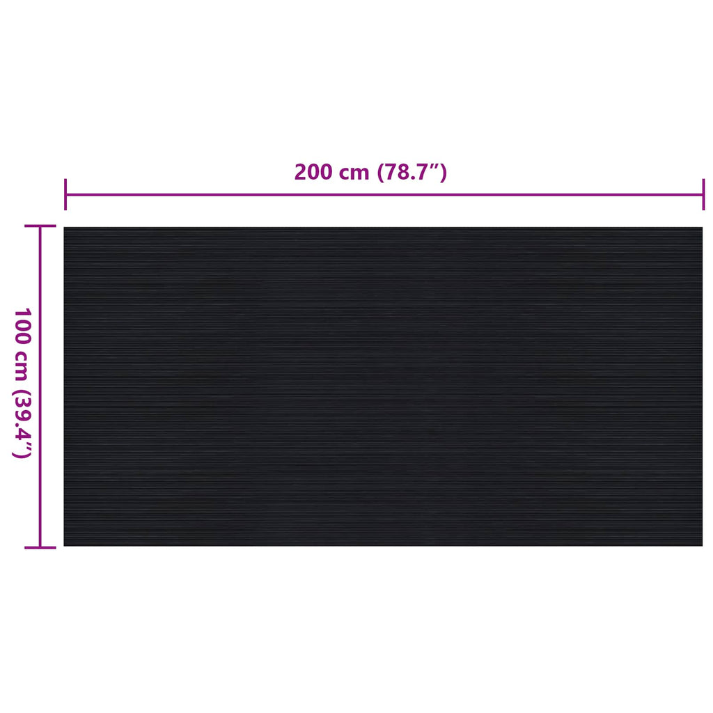 Tappeto per pavimento Nero 1 x 2 m Gomma