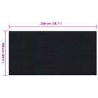 Tappeto per pavimento Nero 1 x 2 m Gomma