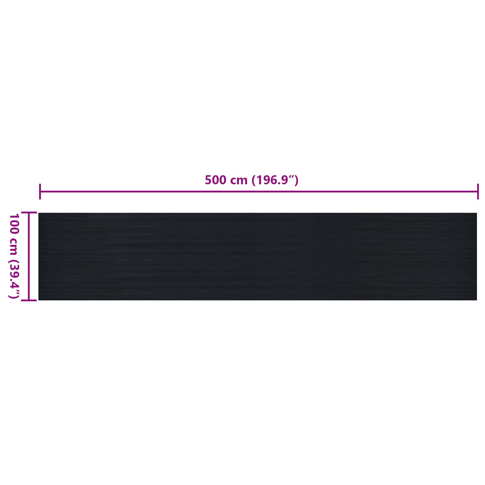 Tappeto per pavimento Nero 1 x 5 m Gomma