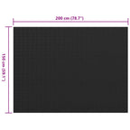 Tappeto per pavimento Nero 1,5 x 2 m Gomma