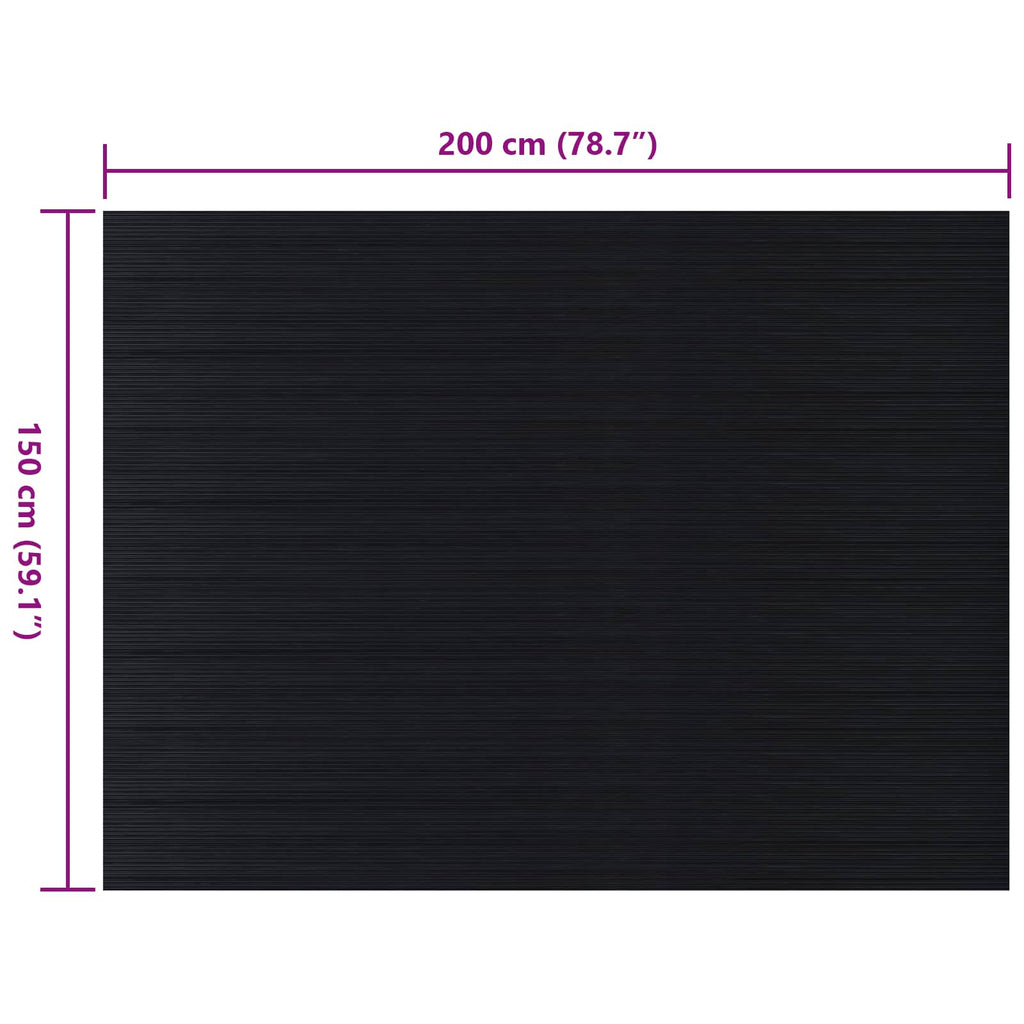 Tappeto per pavimento Nero 1,5 x 2 m Gomma