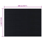 Tappeto per pavimento Nero 1,5 x 2 m Gomma