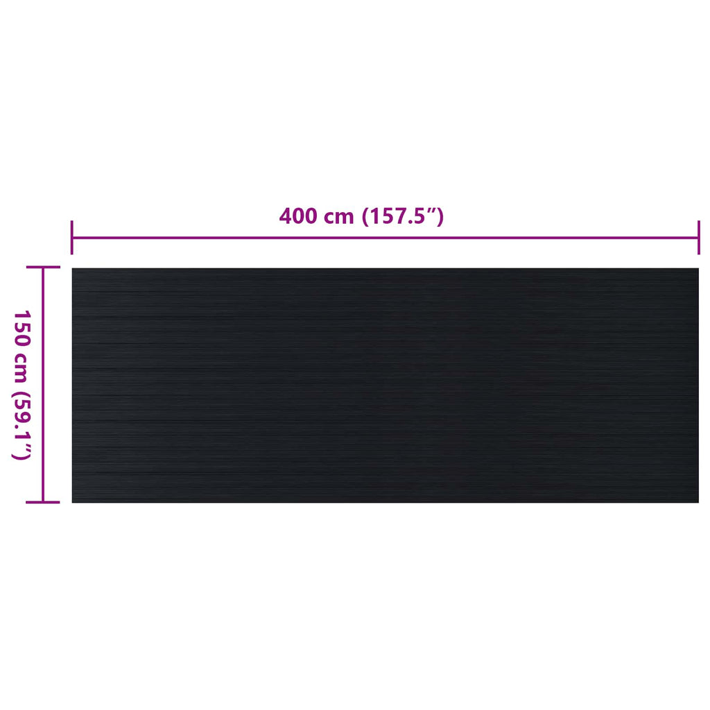 Tappeto per pavimento Nero 1,5 x 4 m Gomma