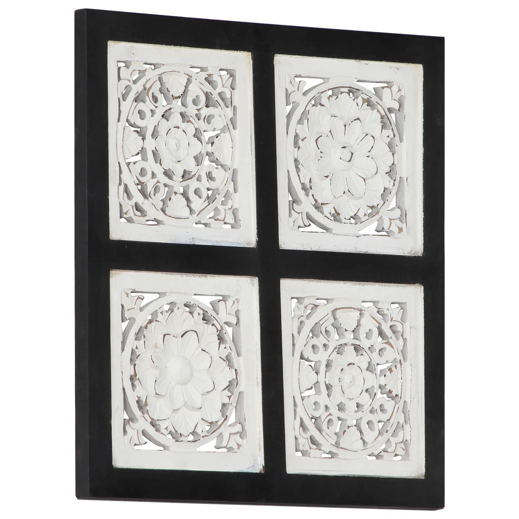Decorazione artistica Nero e Bianco 40 x 40 x 1,5 cm
