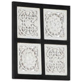 Decorazione artistica Nero e Bianco 40 x 40 x 1,5 cm