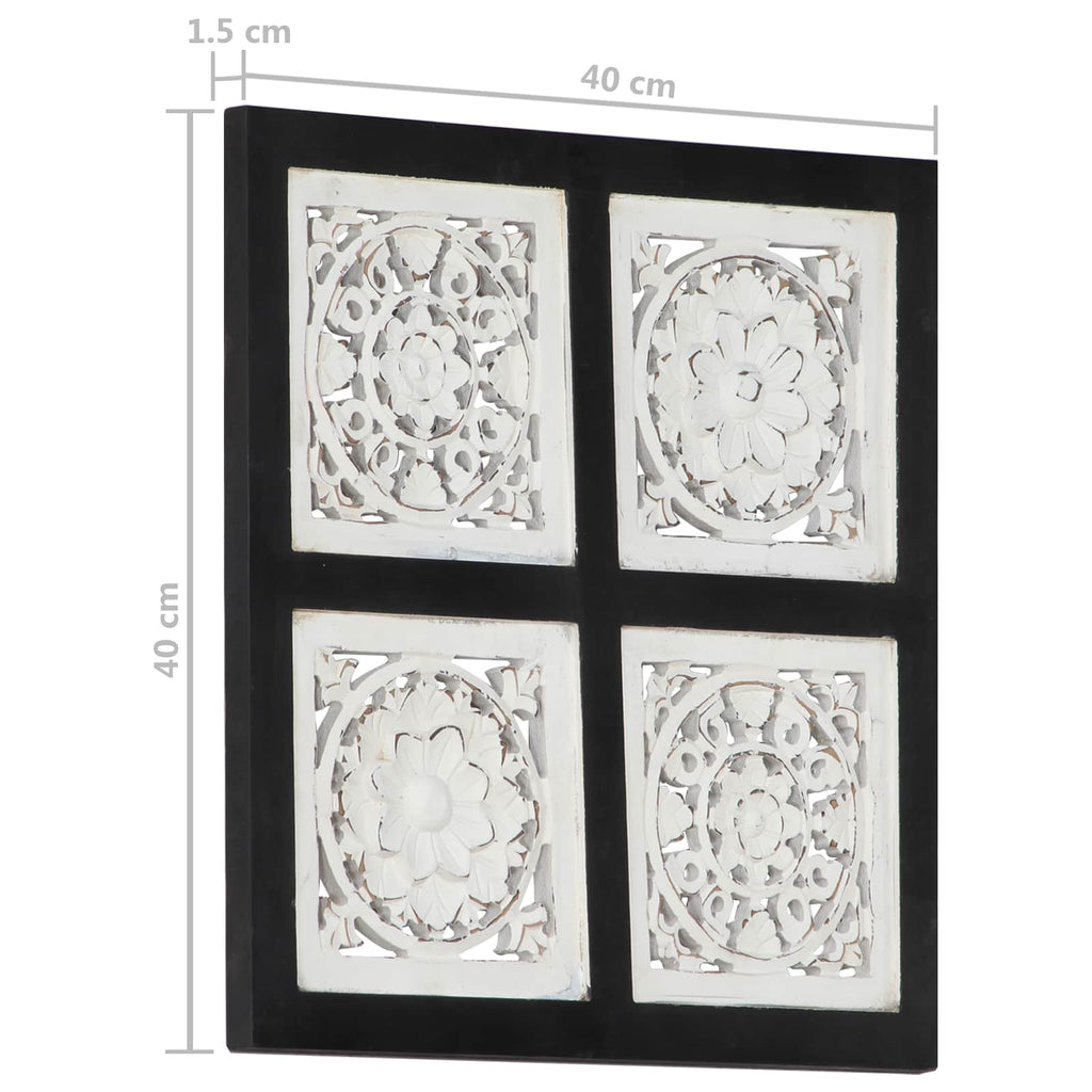 Decorazione artistica Nero e Bianco 40 x 40 x 1,5 cm