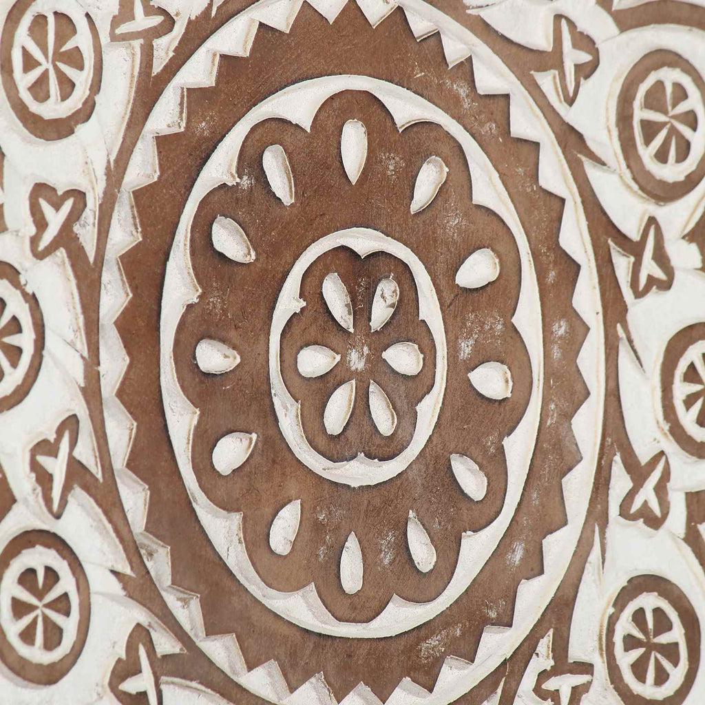 Decorazione artistica 2 pcs Marrone e bianco 40 x 40 x 1,5 cm