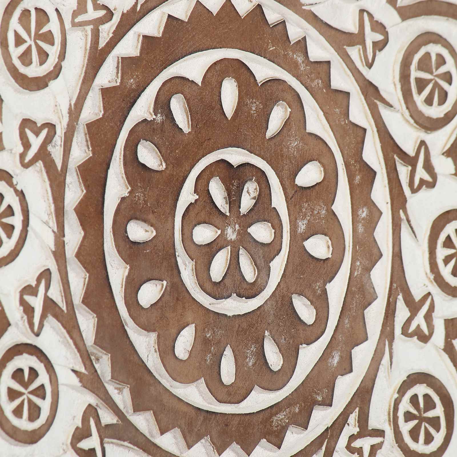 Decorazione artistica 2 pcs Marrone e bianco 40 x 40 x 1,5 cm