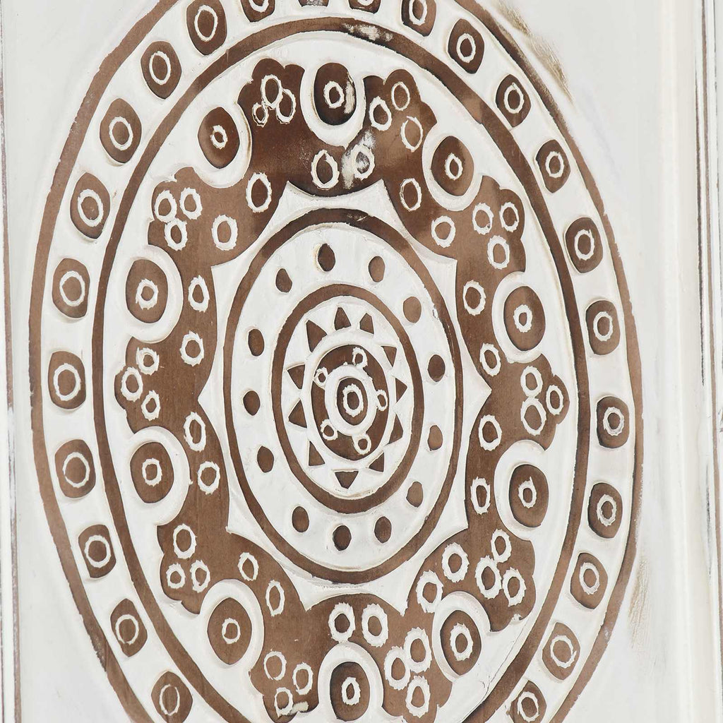 Decorazione artistica 2 pcs Marrone e bianco 40 x 40 x 1,5 cm