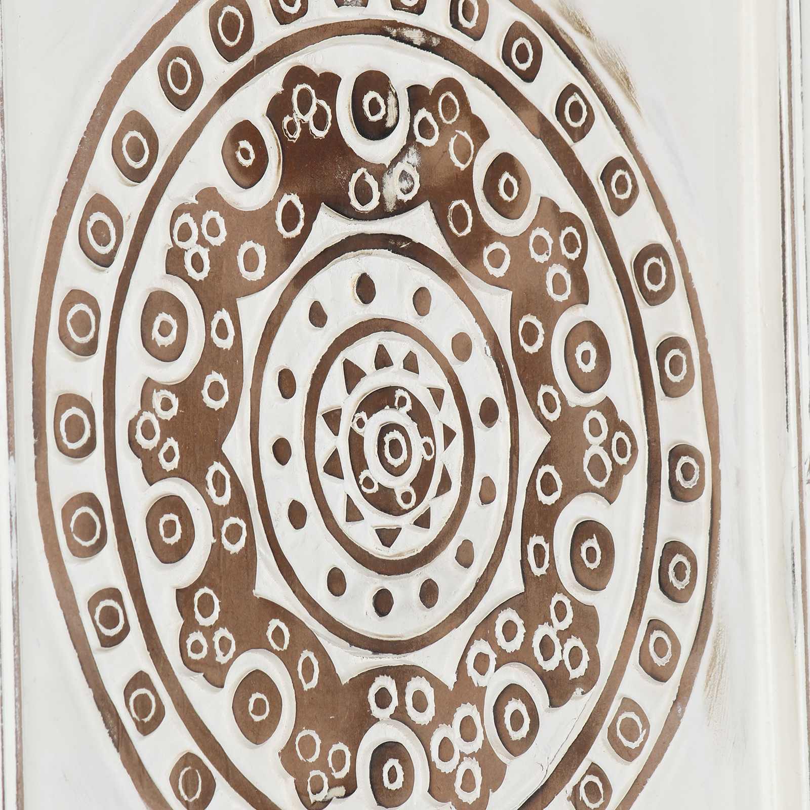 Decorazione artistica 2 pcs Marrone e bianco 40 x 40 x 1,5 cm
