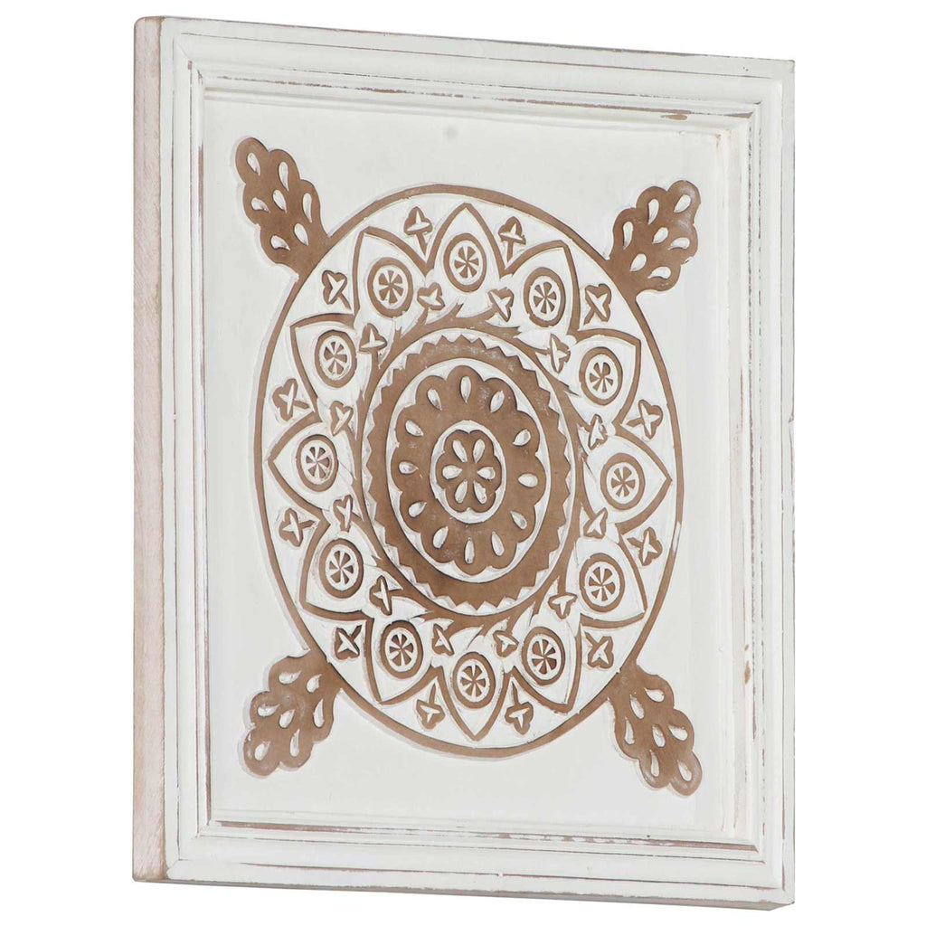 Decorazione artistica 2 pcs Marrone e bianco 40 x 40 x 1,5 cm